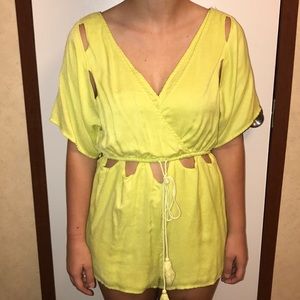 Lime green boutique romper